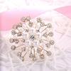 Korean Style Snowflake Brooch Faux Pearl Stylish Scarf Pin Metal Accessory Anti-oxidation Jewelry for Sweaters Jackets
