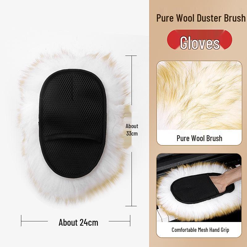 Wool Instrument Cleaning Brush - No-Shed Duster for Piano, Guitar, Guzheng, and Household Use