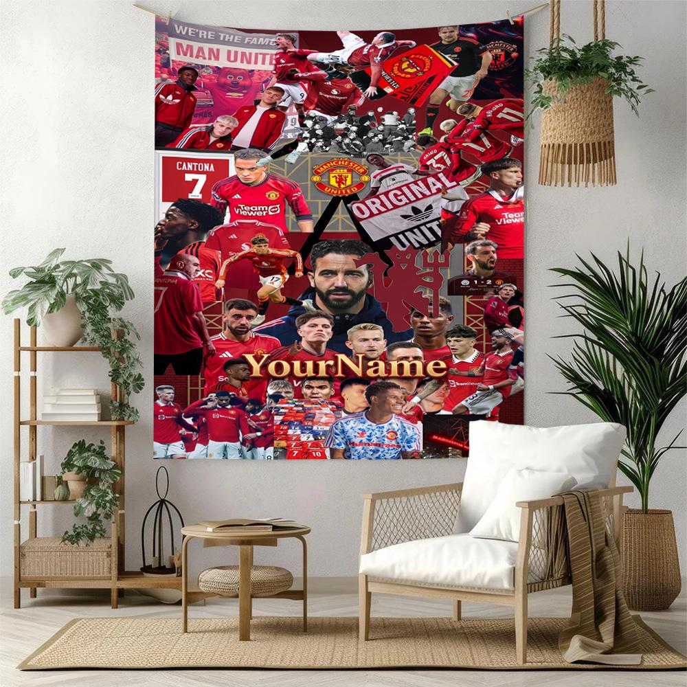 Manchester Custom Your Name Wall Decor Tapestry Art For Pet Memorial Birthdaywedding Party Backdrop Family Gift