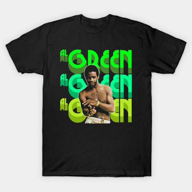 Asian Size Cotton Unisex Tshirt Print T-shirt Al Green - Retro 70S Sha La La Fanart Design T-shirt No-Cut Print Regular Fit