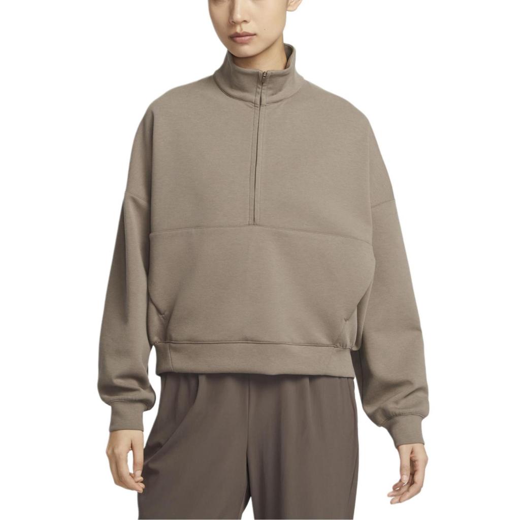 Nike Женская толстовка Dri Fit IMPOSSIBLYSOFT Цвет: Marten Brown/Ore Gray HQ8189-233