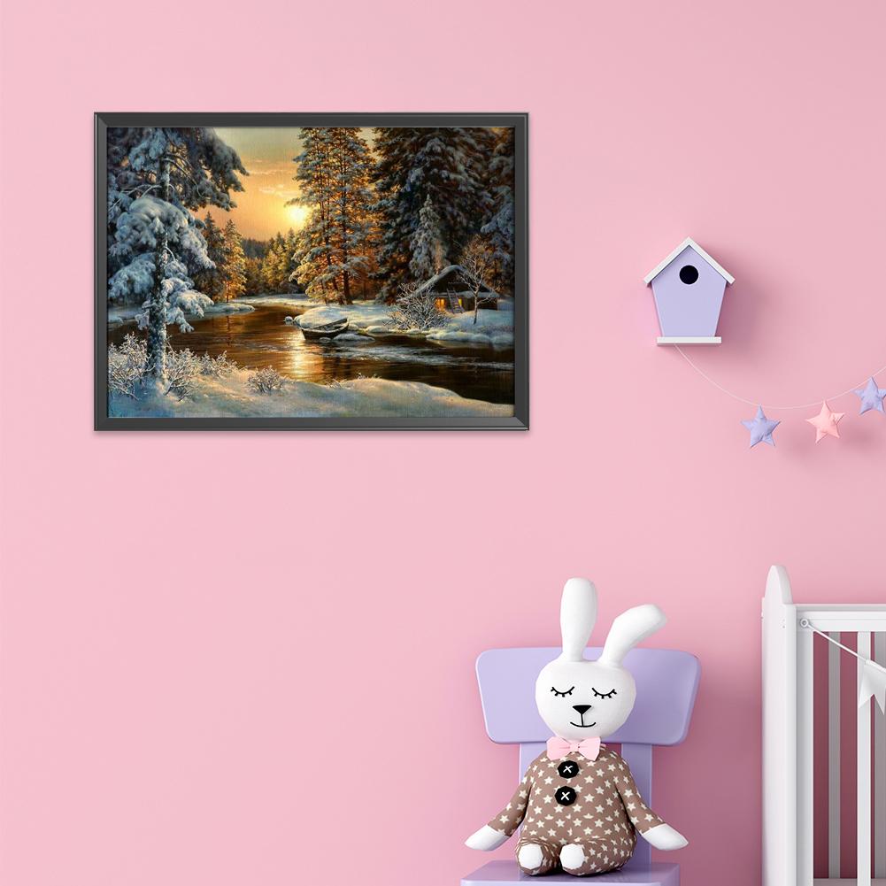 50x40 см 14CT Счетный DIY Набор для вышивки крестом Холст Пейзаж Рукоделие Ремесло