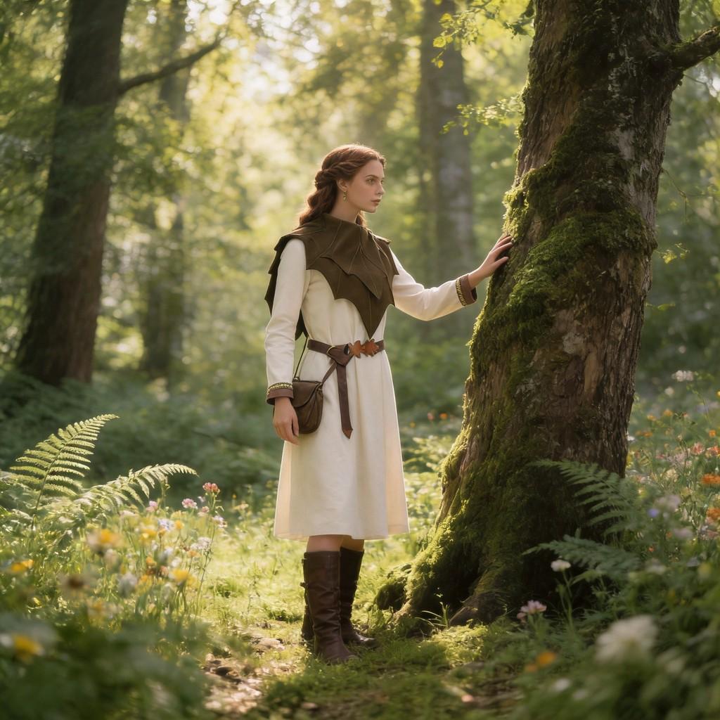 Renaissance Elf Druid Cloak With Plush Fabric For Cosplay And Halloween Costumes