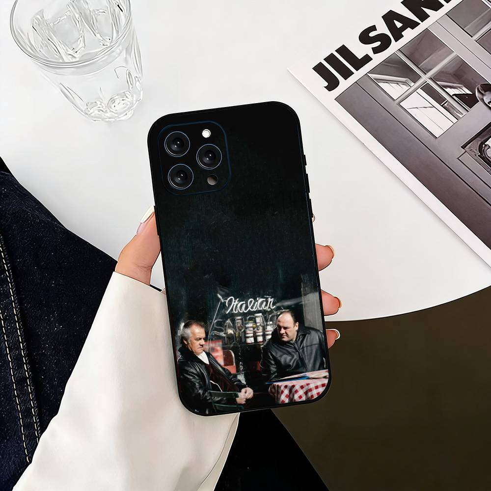 Чехол для телефона The-e S-sopranos Для iPhone 17, 16, 15, 14, 13, 12, 11 Plus, Pro Max, Другие Мягкий Черный Чехол