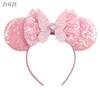 Дисней Сияющий Замок Ободок с Мышиными Ушками для Мальчиков Девочек Фестиваль Вечеринка Косплей Повязка на Голову Женщины DIY Аксессуары для Волос Мультяшный Подарок
