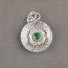 Green Emerald Gemstone Handmade Boho Jewelry, Attractive Pendant For Gift, 925 Sterling Silver Pendant For Wedding Gift