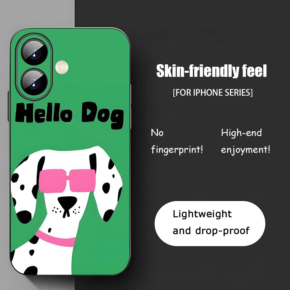 Funny Hello Animal Popular Phone Case For iPhone 17 16 15 14 13 12 11 X XR XS 8 Plus Mini Pro Max Soft black Shockproof Cover