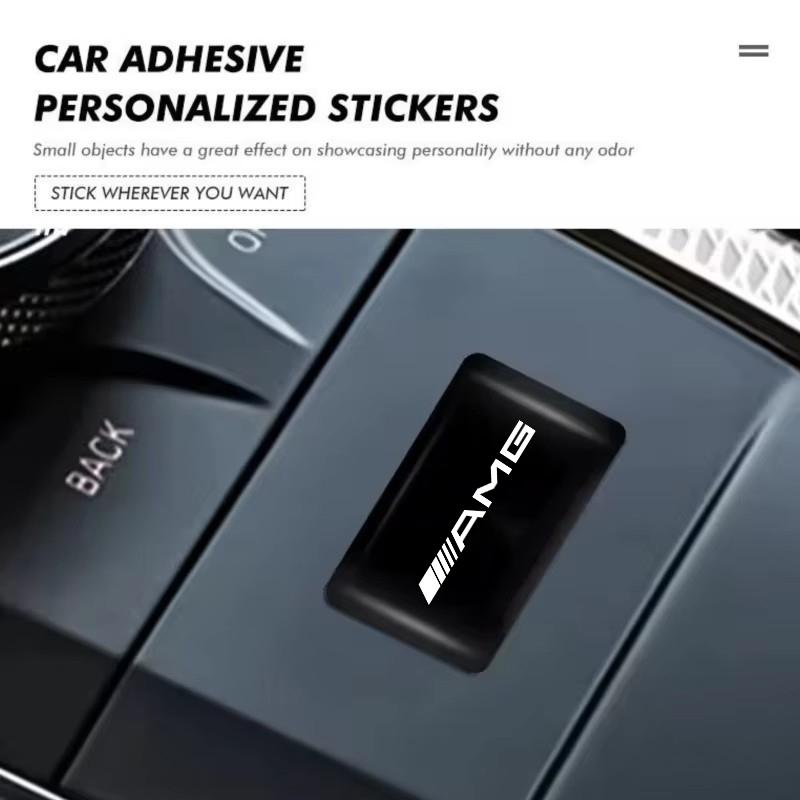 10Pcs 3D Epoxy Emblem Car Interior Stickers Decoration For Mercedes Benz AMG A B C E G CLA W211 W203 W204 C260 E300L A200L GLC30 KP1