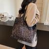 Сумка Commuter с леопардовым принтом, большая вместимость, женская сумка через плечо, студенческая сумка-тоут