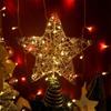 Glitter LED Christmas Tree Topper Star Gold/Silver Xmas Tree Ornaments  Shopping Mall