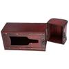 Hollow Wine Storage Box Wood Construction Wooden Wine Package Flasks Wine Box  For Collectors