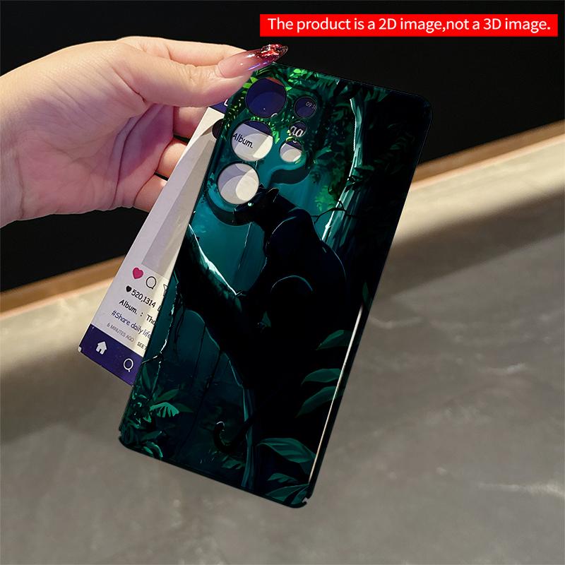 2DFlat Samsung phone case Jungle Panther in Moonlight Applicable to Galaxy S23 S24 S25ULTRA S26 A12 A14 A15 A16 A54 A55
