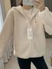 Winter Mid-Thick Warm Fleece Solid-Color Jacket, Women's Hooded Jacket