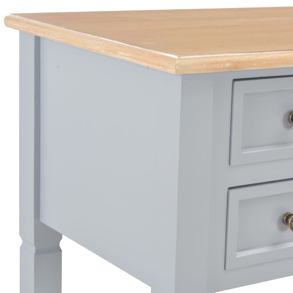 Desk Gray 109.5 x 45 x 77.5 cm Wood