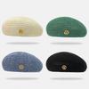 Thin Painter Berets Korean Beanie Cap Vintage Hollow Knitted Beret  Summer and Autumn