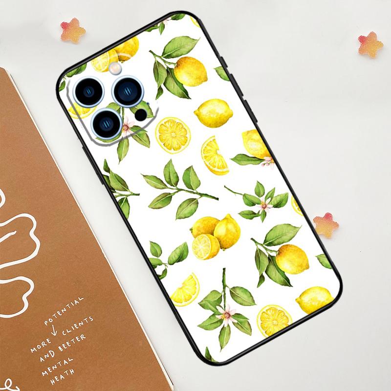 Чехол для телефона в виде лимона для iPhone 15 16 14 13 12 11 Pro Max Plus X XR XS 12 13 Mini Аксессуары для чехла