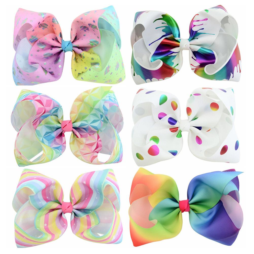 1 Pcs/6 Pcs Children Girl Hair Clips Cute Printing Bowknot Headband Hair Accessories