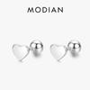 925 Sterling Silver Hearts Stud Earrings Fashion Round Bead Earring For Women Statement Fine Jewelry