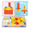 170 шт./набор красочных деревянных игрушек-головоломок «Танграм», геометрическая форма, забавная творческая игра-головоломка для малышей