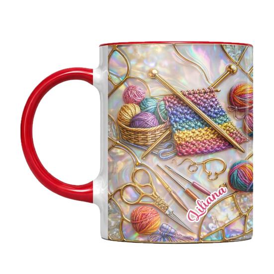 325/450 мл Кружка для вязания и шитья с ручкой, термостойкая керамическая, большой емкости, для чая, молока, воды, подарок для любителя шитья