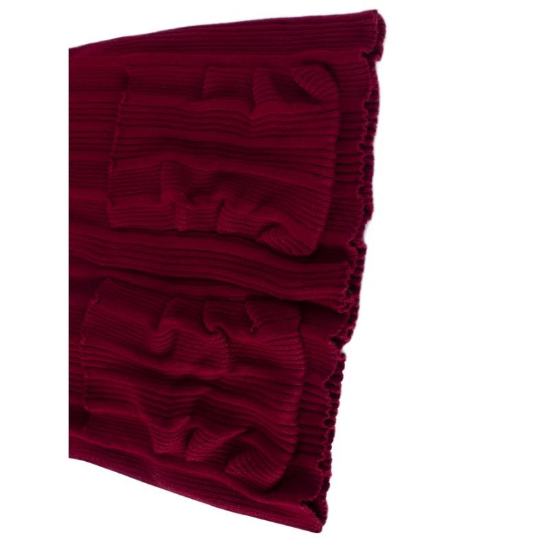 Осенне-зимний однотонный вязаный кардиган средней длины с длинными рукавами и карманом