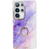 Suitable for Samsung S25ultra Mobile Phone Case Marble S23 Electroplated Fine Hole Full Package Anti Fall A56 Ring Support