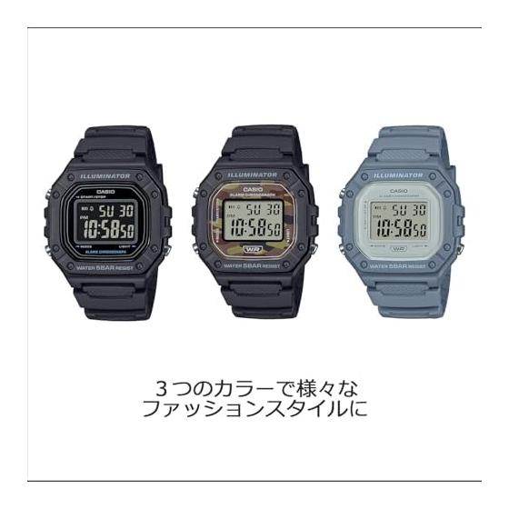 [Casio] Часы Casio Collection [Внутренний подлинный продукт] Модель, ограниченная для веб-продаж W-218H-1BJF Мужские Черные