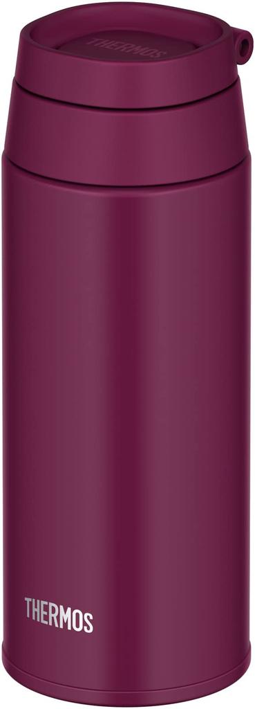 Thermos Water Bottle Vacuum Insulated Mobile Mug with Carry Loop 500ml Purple PL JOO-500
