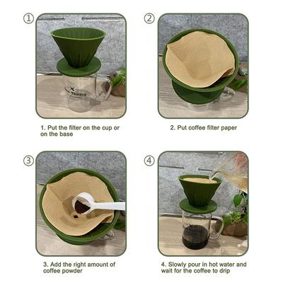 Складной фильтр для кофе, портативный силиконовый держатель для капельного кофе, воронка, корзина, многоразовый чайник, чашка для торта, фильтр для кофе, капельница