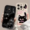 Милая Черная Кошка Пара Силиконовый Мягкий Чехол для Телефона для Google Pixel 9 8 7 Pro 5G Pixel 7A 8A 9 Pro XL Мультяшный Y2K Милый Чехол