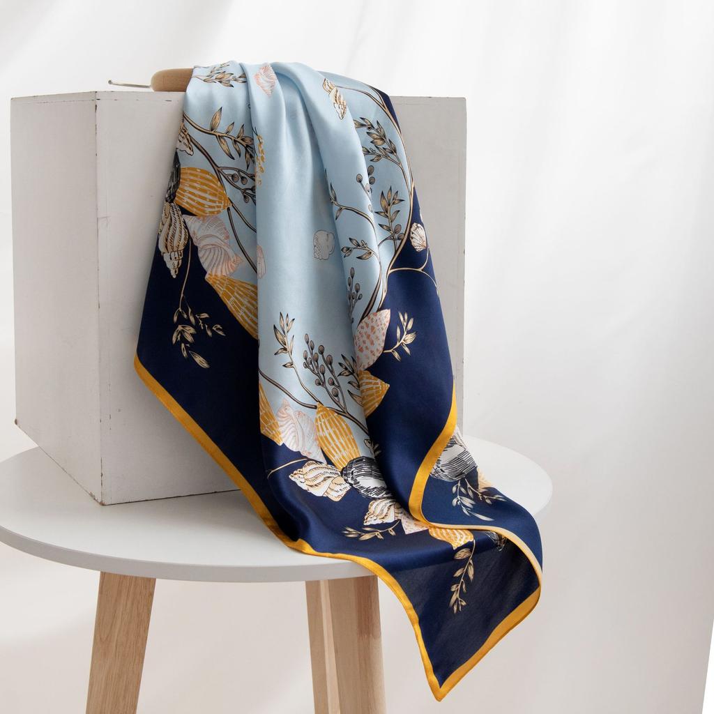 Шелковый шарф из тутового шелка для свекрови и подарок для старших Тонкий солнцезащитный женский квадратный шарф Элегантный и универсальный