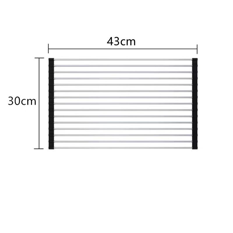 Foldable Stainless Steel Sink Drainer Heat Resistant Kitchen Countertop Storage Organizer Vegetable Dishe Water Filter Shelf