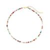 Colorful Crystal Retro Necklace with Freshwater Pearls and Natural Stones for Women