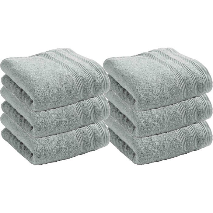 Lot de 6 serviettes de toilette éponge "Spa" 50 x 100 cm / 400 gr/m² - "Spa" Perle