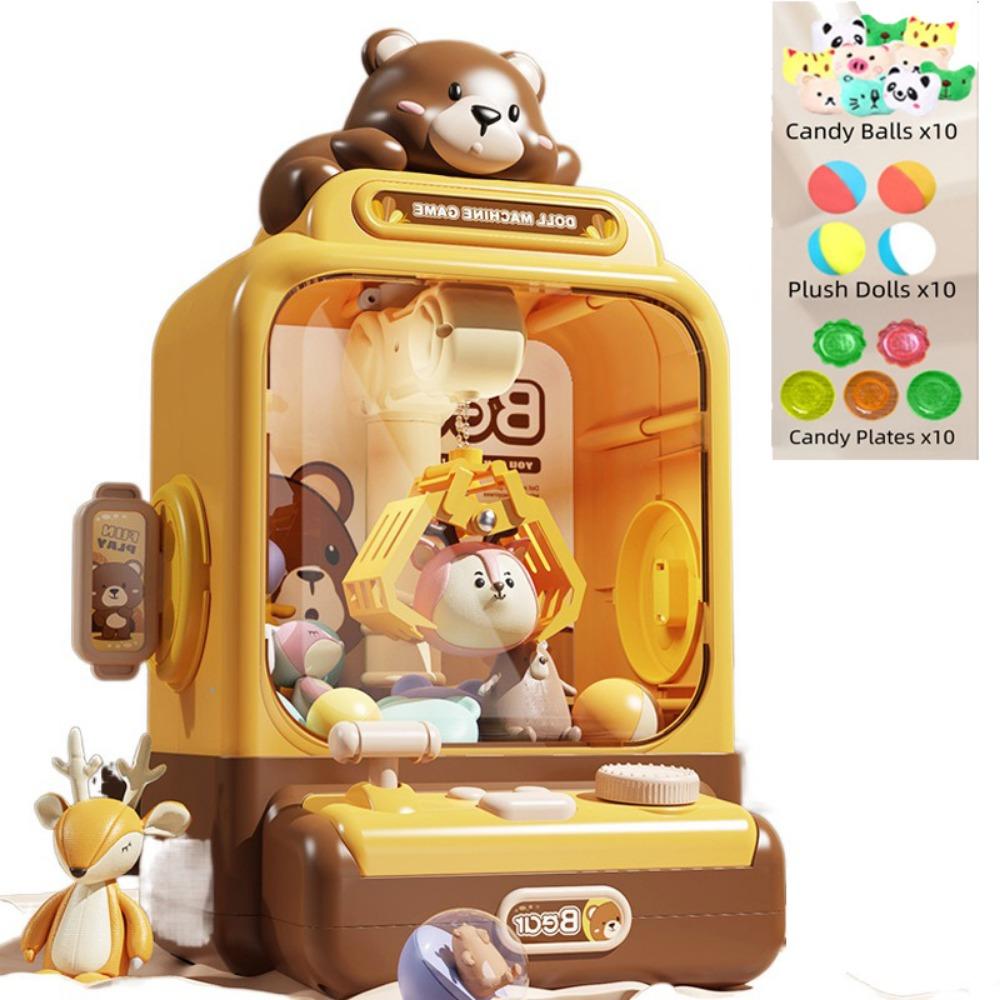 Electronic Mini Clip Doll Machine Strong Grip Cartoon Claw Crane Machine  Arcade Game