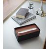 Yamazaki RIN Tissue Box with Lid, Rectangular, Large, Brown, Approx. W26 x D13 x H8.2cm, Tissue Box/Paper Towel Case, 7729