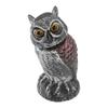 Owl Decoy Plastic Striped Small Shakeable Waterproof Vivid Shape Fake Owl Scarecrows for Courtyards