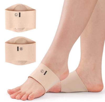 1 пара амортизирующих бандажей для поддержки свода стопы, мужские и женские, для облегчения подошвенной боли, ортопедическая вставка, компрессионный рукав