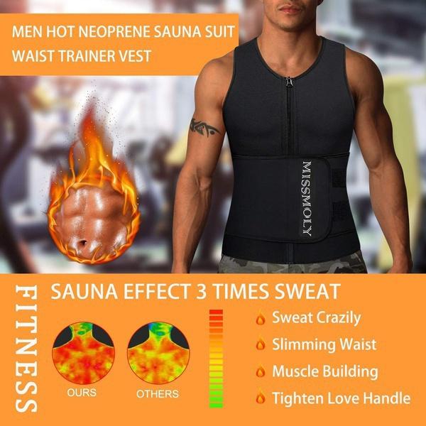 Мужской спортивный жилет для сауны, тренажер для талии, формирователь тела, майка, компрессионная рубашка, компрессионный спортивный костюм для тренировок, фитнес, поддержка спины, спортивный костюм