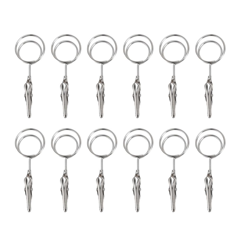 12pcs 2.8in Double Headed Memo Clip Metal Card Holder Wire Photo Clamp for Hanging Photo Display