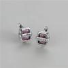 Модные мужские и женские серьги Lucky Luck Square Diamond Earrings High-end Sense Versatile Stud Earrings Simple