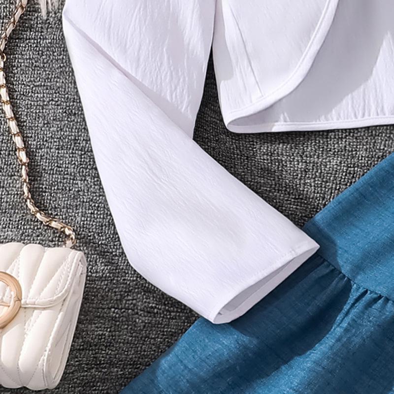 Сладкое летнее платье-майка для девочек с курткой с длинным рукавом, Осень 2025