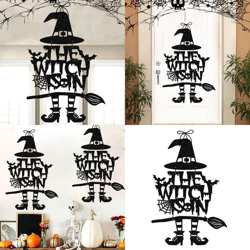Тема ведьмы и летучей мыши Хэллоуин Подвесные украшения на дверь для праздничной вечеринки Призрак