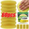 10-60 шт., полироль для полировки автомобиля, губка-аппликатор для воска, 10 см, желтая чистящая губка, чистящая мойка, инструмент для мытья автомобиля