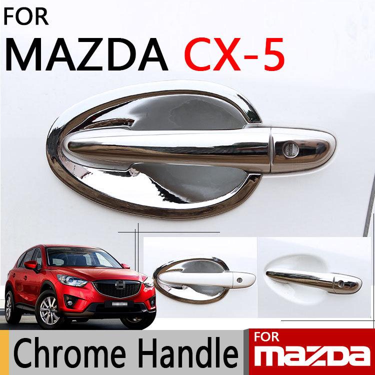 Для Mazda CX-5 2012-2016 Аксессуары Хромированные Ручки Дверей CX5 2013 2014 2015 Роскошная Не Ржавеющая Наклейка на Автомобиль Стайлинг Автомобиля