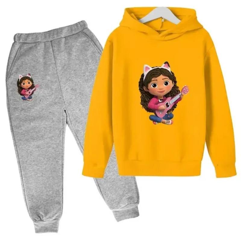2025 Hoodie Toddler Girls Gabby Dollhouse Clothes Hoodies Pants 2Pcs Sets Cute Children Costume Kids Tracksuits Kids Gabby Cats
