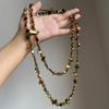Shell Beaded Antique Necklace Bohemian Long Necklace Double Layers Necklace Women Girls