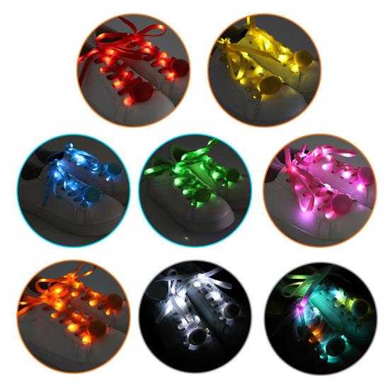 1 пара светодиодных нейлоновых шнурков, светящиеся в темноте шнурки для вечеринок, танцев, катания на коньках, ночных мероприятий, аксессуаров для обуви