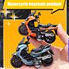 Keychain Pendant Motorbike Charm Zinc Alloy Anti-Detachable Hook Keyring Backpack Accessory Decompression Tool