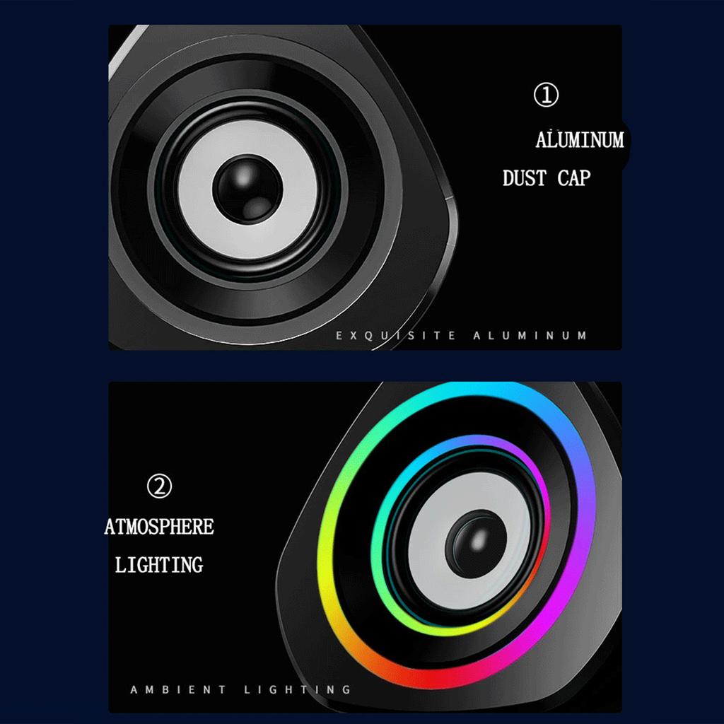 SADA Комплект домашних колонок Настольные компьютерные колонки для ПК 3,5 мм Проводные колонки для ноутбука Питание от USB Звуковая коробка с RGB